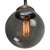 Cast Iron & Brass wall light Grey smoked glass globe diameter cast iron wall piece: 10.5 cm / 4”, 2 holes to secure E27 /...