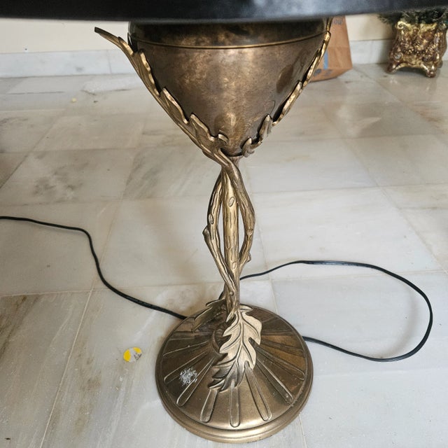 Vintage Wildwood Fall N Leaves Cast Brass Lamps - a Pair For Sale - Image 11 of 12