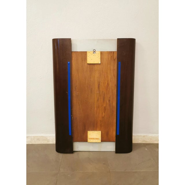 Curved Teak Wall Mirror, Italy, 1960s For Sale - Image 11 of 12