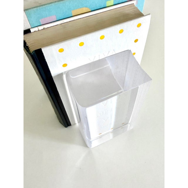 Plastic Book Form Lucite Bookends, Pair, 1940s–1950s For Sale - Image 7 of 7