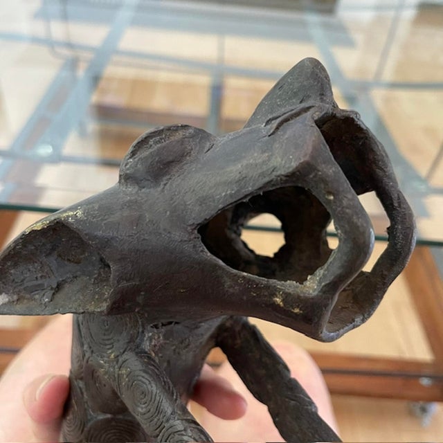 Late 20th Century African Benin Leopard Sculpture For Sale In Providence - Image 6 of 9