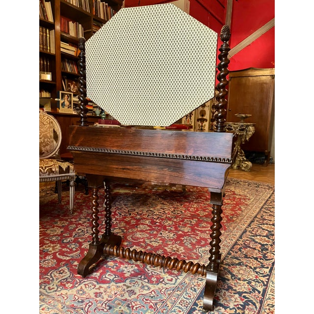 Victorian Dressing Table in Mahogany with Black Marble Top and Mercury Mirror Glass, 1890s For Sale - Image 9 of 12