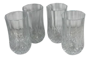 1980s 4 Longchamp by Cristal D’ Arques 12oz Water Glasses