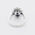 1990s Marguerite Gold Sapphire and Diamond Ring, Size 6 For Sale - Image 5 of 5