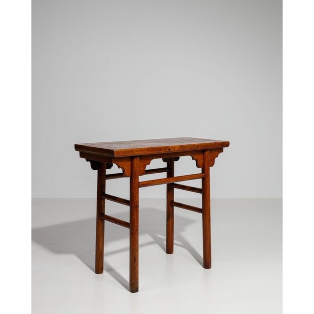 19th Century France Brown Wood Console Table For Sale - Image 4 of 10