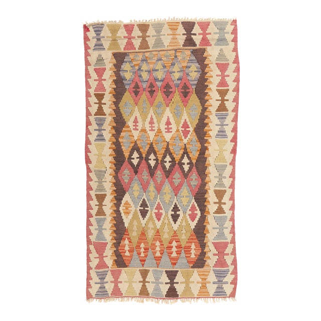Antique Turkish Kilim Rug - 02'11 X 05'03 For Sale