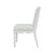 Contemporary Matthew Izzo Home Lanister Matte White Lacquer Dining Chair With Performance Linen Upholstery For Sale - Image 3 of 6