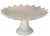 Vintage translucent white petal shaped compote cookie cake plate stand or fruit bowl. Looks like Murano Glass but it is...