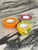 Yellow Vintage Cermamic Fruit Motif Tealight Candle Holders - Set of Three For Sale - Image 8 of 16