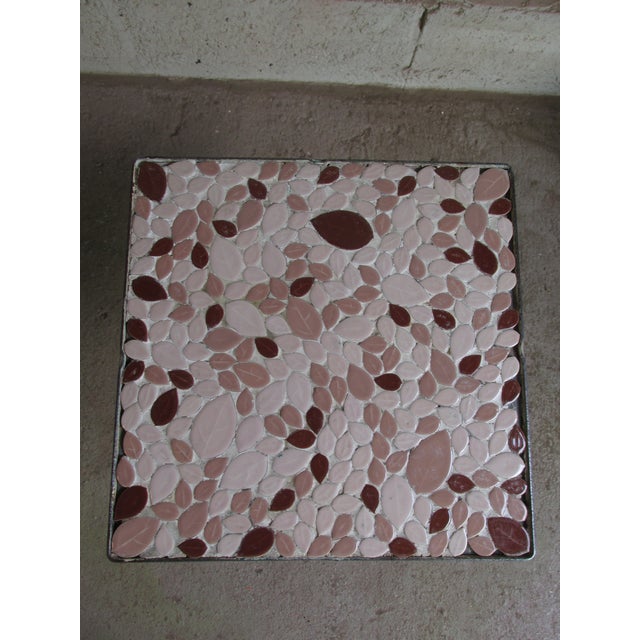 1960s 1960s Mosaic Tile Top End Tables With Steel Frames, Set of Three For Sale - Image 5 of 12