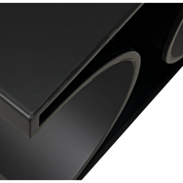 NOIR Alec Side Table in Black Metal For Sale - Image 10 of 12