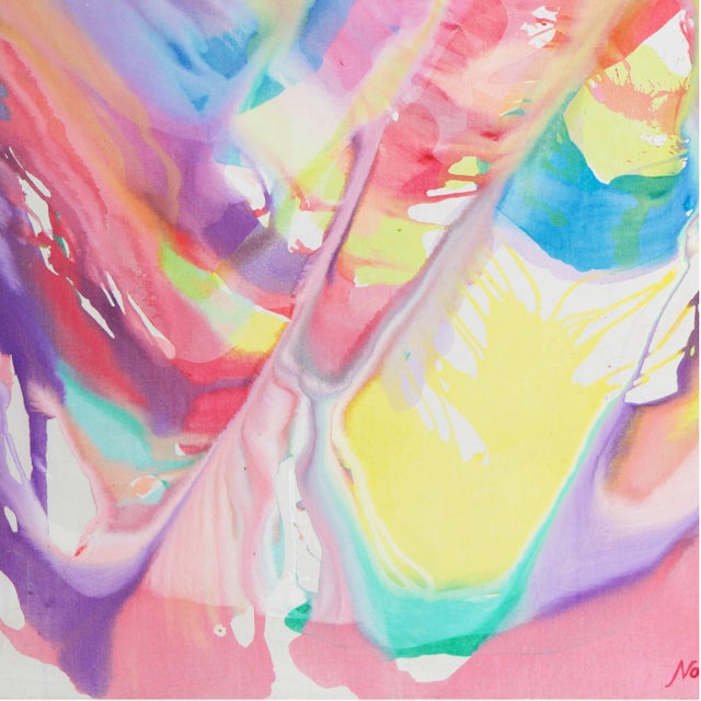 Textile 'Organic Abstract' by Frealon Norden Bibbins, 1976, Large Oil by San Francisco Artist, Bay Area Abstraction For Sale - Image 7 of 9