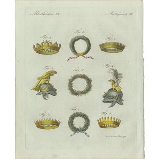 Bertuch, Ancient Crowns and Laurel Wreaths, C. 1800, Engraving For Sale
