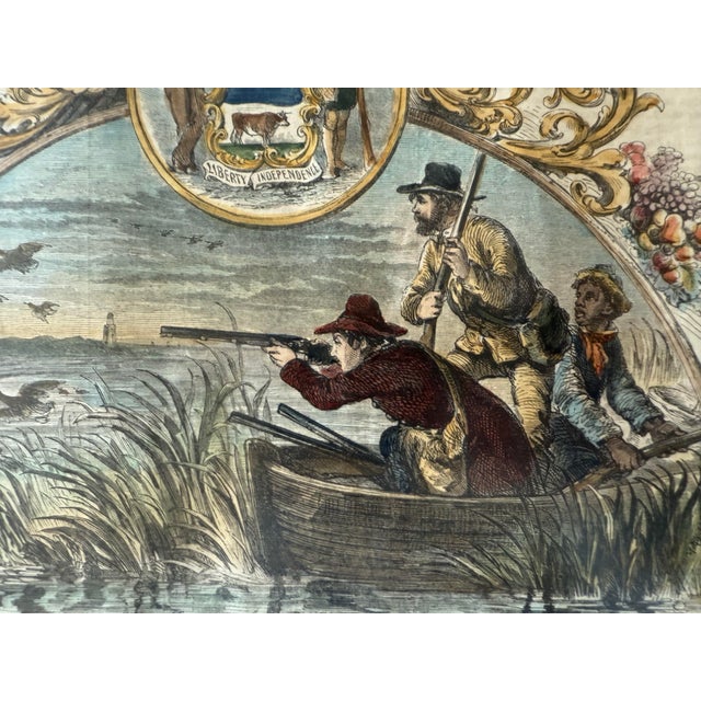 Framed Hand Colored 19th Century Lithograph Titled "State of Delaware" For Sale In Austin - Image 6 of 12