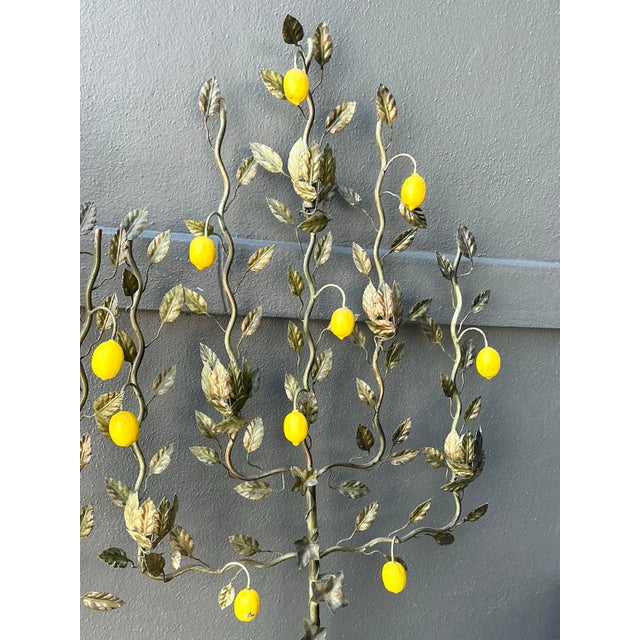 Vintage Italian Lemon Tole Tree Lights - A Pair For Sale - Image 12 of 12