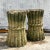 Mid 20th Century Vintage Boho Cut Coquina Stone Bamboo Table Pedestals - a Pair For Sale In West Palm - Image 6 of 9
