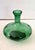 Vintage Mid-Century Modern Italian Art Glass Decanters, Cobalt Blue Ribbed & Emerald Green Empoli Style - a Pair For Sale - Image 4 of 12