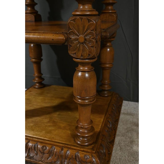Wood Small Living Room Table in Walnut For Sale - Image 7 of 15