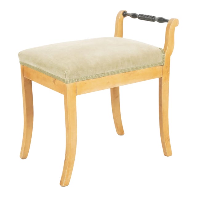 Late 19th Century Biedermeier Vanity Stool For Sale