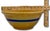 Antique Thick Yellow Ware 12 Inch Kitchen Mixing Bowl With Unusual 2 Color Blue Banded Decoration - Late 1800s. For Sale - Image 18 of 18