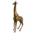 Mid-Century Modern Mid-Century Modern Tall Brass Giraffe Sculpture With Engraved Patterned Surface For Sale - Image 3 of 10