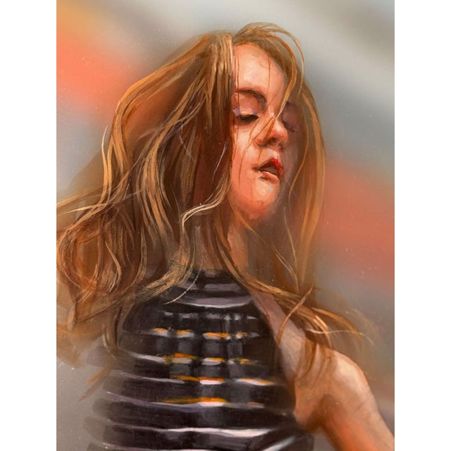 Capturing Serenity by Michelle Jader | Oil On 3 Acrylic Panels of a woman dancing gracefully For Sale - Image 4 of 5