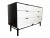 Black Restored Mid-Century Modern Dresser in Black & White With Ribbed Drawer Fronts For Sale - Image 8 of 12