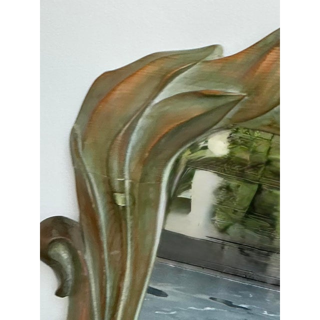 Wood Vintage Hand Carved Swan Mirror For Sale - Image 7 of 12
