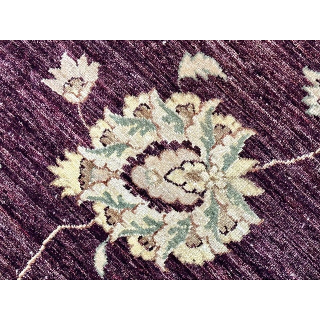 Indian, Wool Carpet, Burgundy and Beige, 21st Century For Sale - Image 10 of 12
