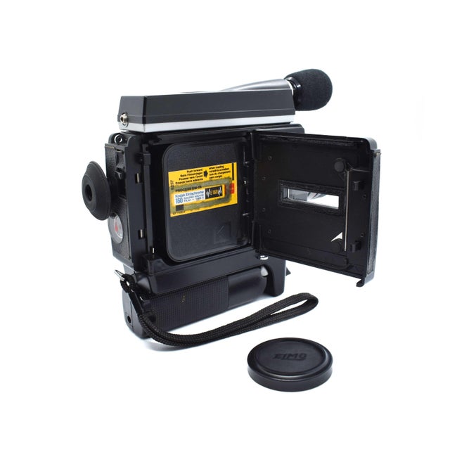 Mid 20th Century Elmo Super 8 Sound 350sl Macro Movie Camera With Telescoping Microphone and Original Kodak Film For Sale - Image 9 of 11
