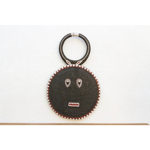 Elegant Painted Black Goli Mask For Sale - Image 4 of 10