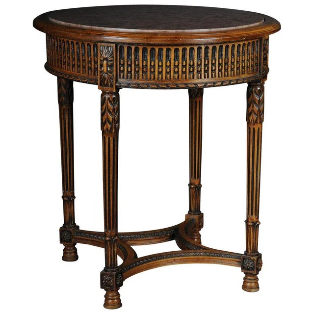 Louis XVI French Beechwood Side Table For Sale - Image 10 of 10