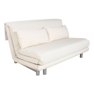 Multy Fabric Three-Seater White Cream Sofa Bed by Ligne Roset For Sale