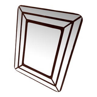 Italian Chrome and Burgundy Suede Picture Frame, 1970s For Sale