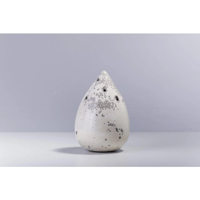 Early 21st Century Japanese Modern Goccia Raku White Ceramic Incense Holder For Sale - Image 5 of 6