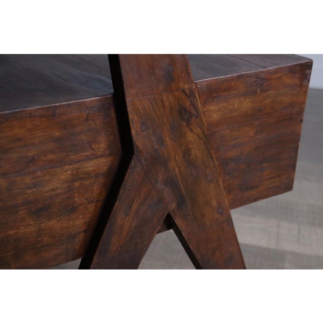 Desk with Integrated Lamp by Pierre Jeanneret for Chandigarh, 1950s For Sale - Image 16 of 18