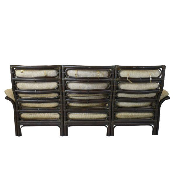 Modern Vintage Rattan Sofa For Sale - Image 3 of 7