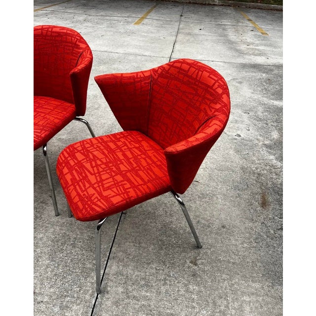 Up for consideration is a beautiful vintage red Coalesse Steelcase abstract accent chair. This would look lovely in your...