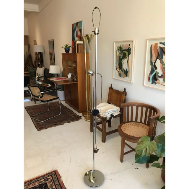 1970s Vintage Robert Sonneman Chrome Floor Lamp For Sale - Image 11 of 13