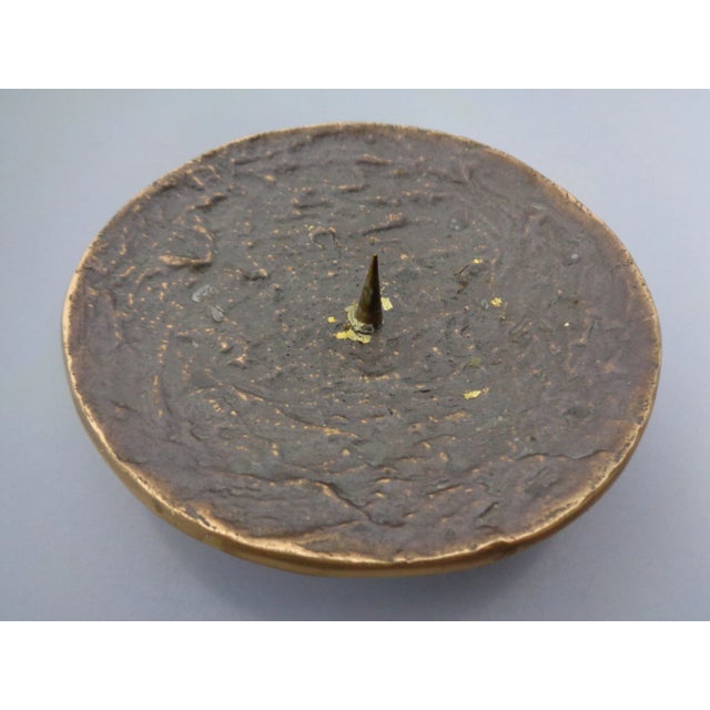 Brutalist Bronze Candleholder, 1960s For Sale - Image 4 of 13
