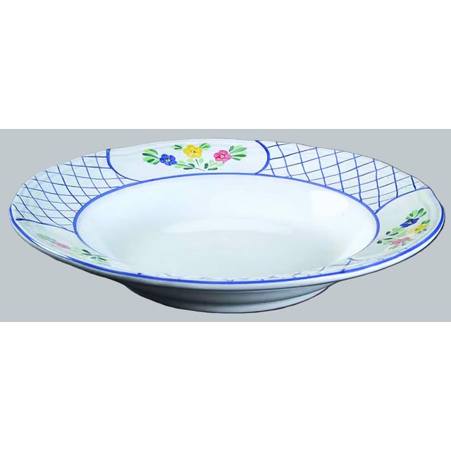 Ceramic Herend Village Lattice Hill Dinner Plates & Soup Bowls - 4 PCS For Sale - Image 7 of 12