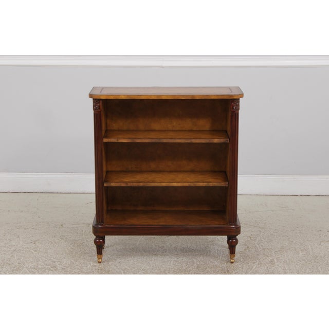 Age: Approx: 15 Years Old Details: Quality Tooled Leather Surfaces Quality Construction Brass Capped Feet Regency Style...