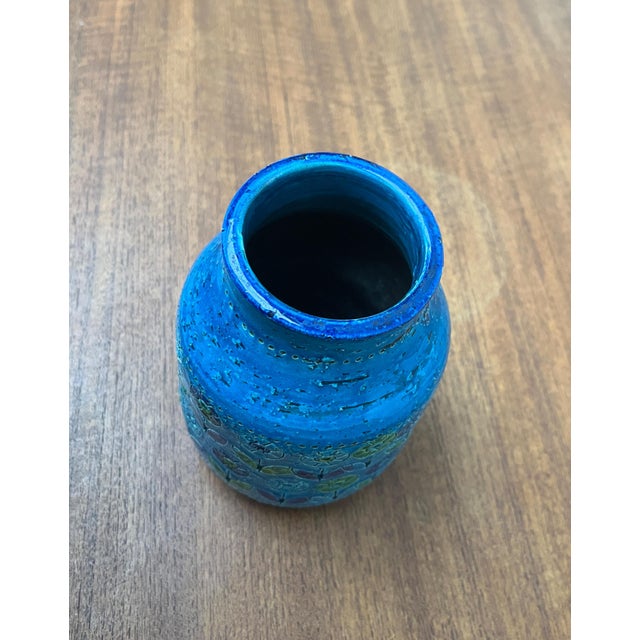 Ceramic Mid-Century Modern Flower Design Pottery Vase by Aldo Londi for Bitossi, Italy, 1960s For Sale - Image 7 of 16