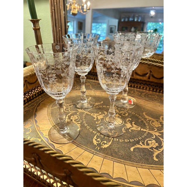 Produced by Fostoria from 1936-1982, the “Navarre” pattern features beautiful detailed etching on fine crystal. Elaborate,...