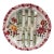 19th Century Longchamp Majolica Asparagus Plate With Flowers For Sale