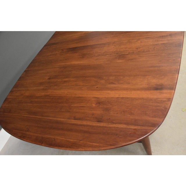 Brown 1960s Solid Cherry Dining Table by Willett Furniture For Sale - Image 8 of 12