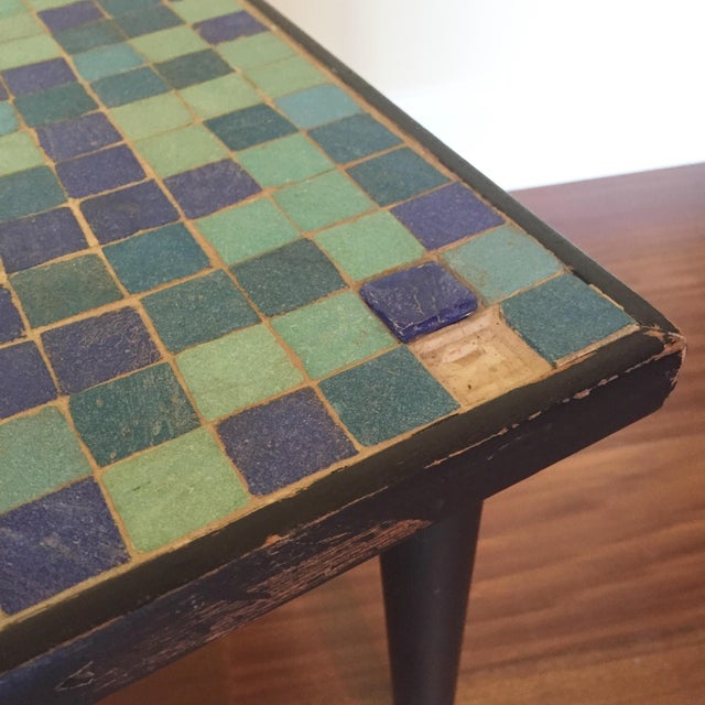 MidCentury Modern Glass Mosaic Side Table Chairish