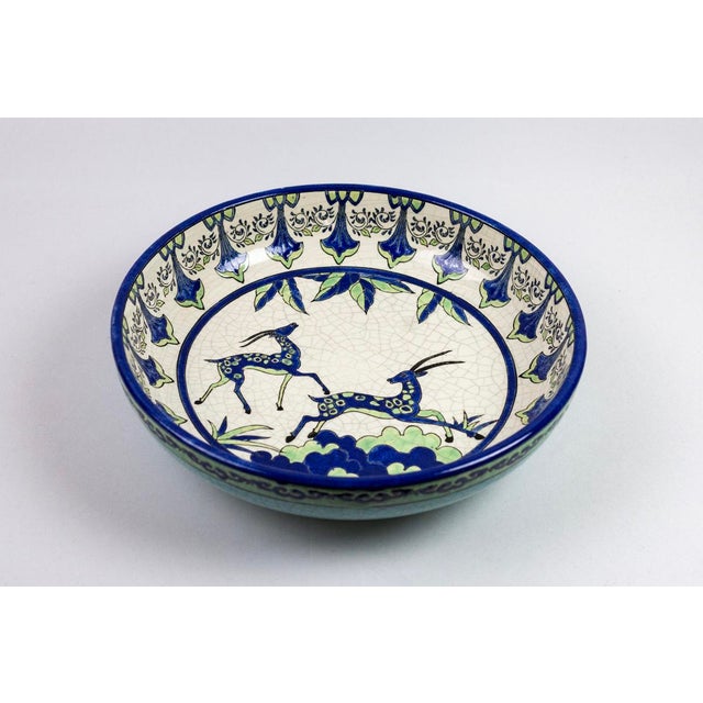 Crackle-Glazed Earthenware Bowl from Boch Frères, 1980s For Sale - Image 11 of 11