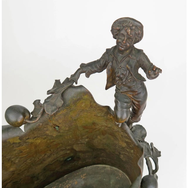 Bronze A Gilt & Patinated Bronze Figural Jardiniere, Austria, 19th Century For Sale - Image 8 of 12