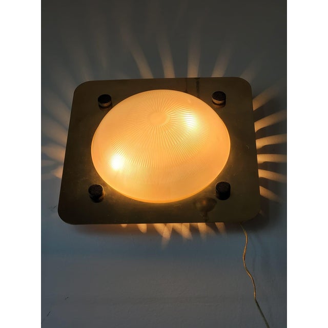 Brass and Glass Wall Lamp by Sergio Mazza, Italy, 1970s For Sale - Image 16 of 18